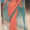 Block printed Handwoven Pure linen saree