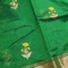 Handwoven Chanderi Pattu silk saree with beautiful woven motifs - Image 4