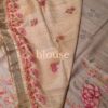Handwoven Printed Tussar silk saree with zari border - Image 2