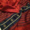 Red Handwoven Soft Matka silk saree - Image 3