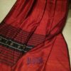 Red Handwoven Soft Matka silk saree - Image 2