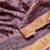 Handblock printed Maheshwari silk cotton Saree - Image 3