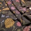 Pen Kalamkari work on handwoven Pure Linen saree - Image 2
