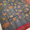 Pen Kalamkari work on handwoven Vidarbha Karvati kinar Tussar silk saree - Image 5