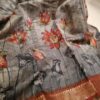 Printed Tussar silk saree - Image 2