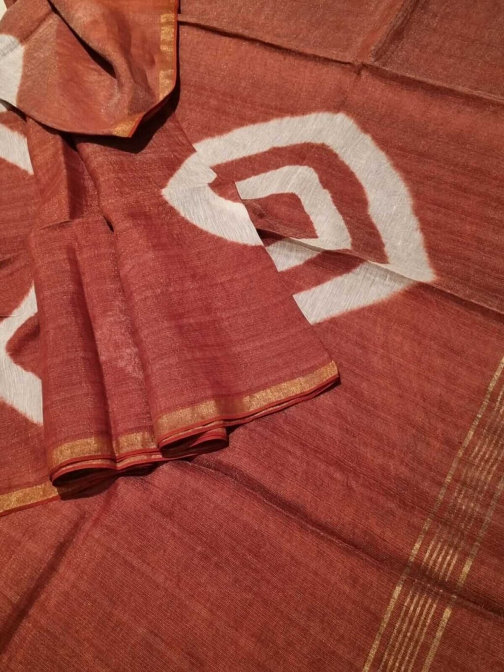 Cold Cobalt-Tassar Silk Handwoven Saree