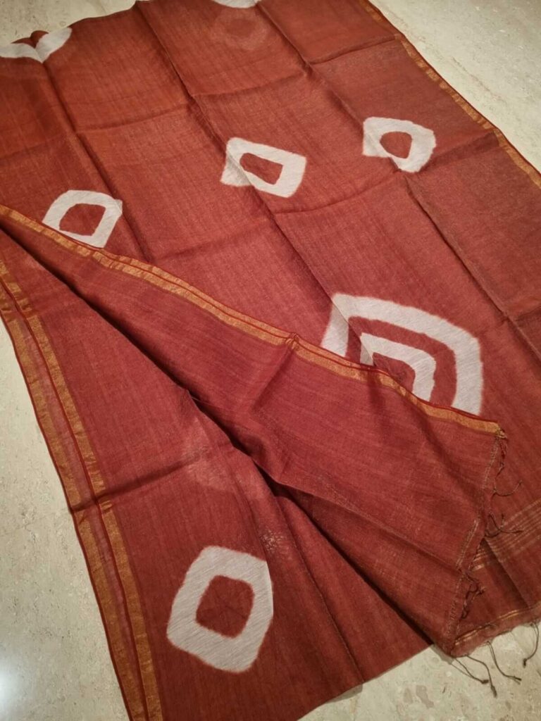 Tussar silk all over digital printed saree main image 0