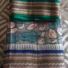 Pen Kalamkari work on handwoven Vidarbha Karvati kinar Tussar silk saree - Image 4