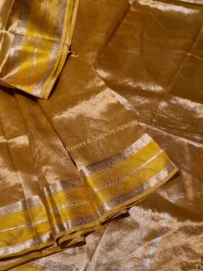 Benarasi double tissue Organza silk saree with katan silk border