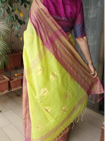 Handwoven Cotton silk saree