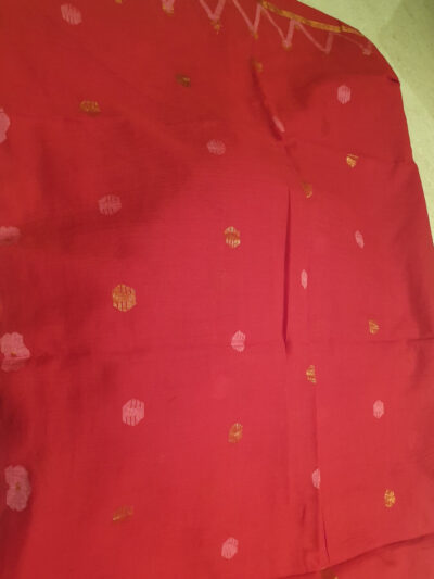 Handwoven 100 count Cotton saree with jamdani work