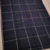 Handwoven Pure Linen saree in organic natural dark blackish Indigo colour - Image 2