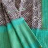 Handwoven Benarasi Organza silk saree without zari - Image 5