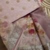 Handwoven Benarasi printed Organza Duppatta paired with silk cotton top with elegant subtle print - Image 2