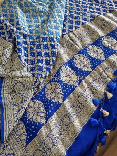 Benarasi Georgette Dupatta with bandhini handwork