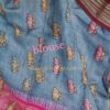 Pen Kalamkari work on handwoven Vidarbha Karvati kinar Tussar silk saree - Image 2