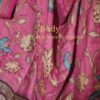 Pen Kalamkari work on handwoven Vidarbha Karvati kinar Tussar silk saree - Image 3