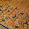 Pen Kalamkari work on handwoven Vidarbha Karvati kinar Tussar silk saree - Image 5