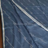 Handspun handwoven Cotton saree in natural indigo blue with jamdani work all over the saree - Image 3