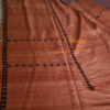 Handwoven natural Organic dyed Mulberry silk and makta silk saree - Image 2
