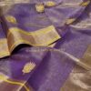 Handwoven Tissue silk saree with beautiful lotus motifs - Image 4