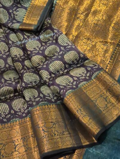 Benarasi Printed Dupion silk saree