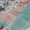 Benarasi kora organza silk saree with meenakari motifs - Image 6