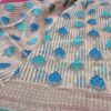 Benarasi kora organza silk saree with meenakari motifs - Image 5