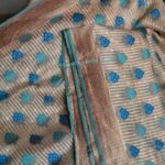 Benarasi kora organza silk saree with meenakari motifs
