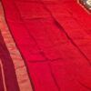 Handwoven pure linen saree with running blouse - Image 3