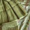 Banarasi Kora Organza silk saree with Kadhua stripes and motifs - Image 2