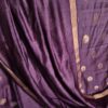 Benarasi muga silk 3 piece suit in a garnet colour - Image 3