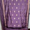 Benarasi muga silk 3 piece suit in a garnet colour - Image 4