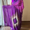 Printed Benarasi 80 gms Georgette silk saree with hand embroidered sequins and a neat back finish - Image 3