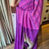 Printed Benarasi 80 gms Georgette silk saree with hand embroidered sequins and a neat back finish - Image 4